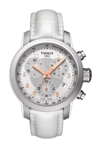 Tissot PRC 200 Quartz Chronograph Lady Rose Roman White